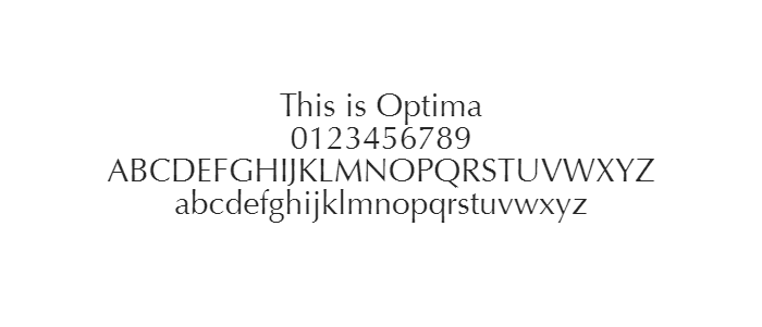 Web Safe Fonts - Optima