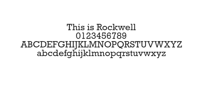 Web Safe Fonts - Rockwell