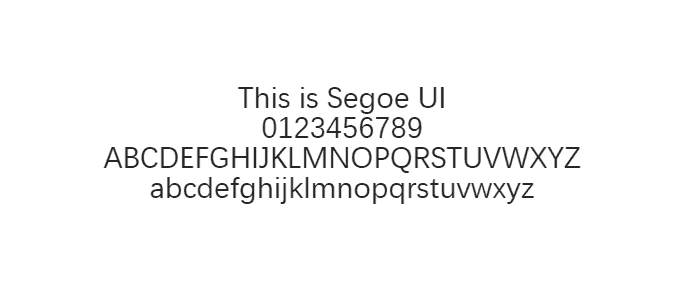 Web Safe Fonts -  Segoe UI