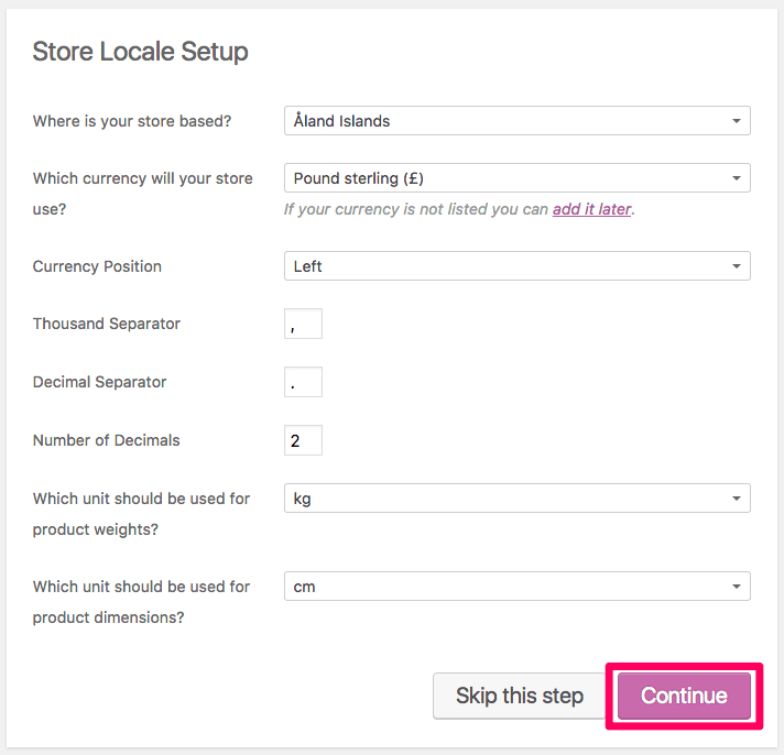 store-locale-setup-woocommerce