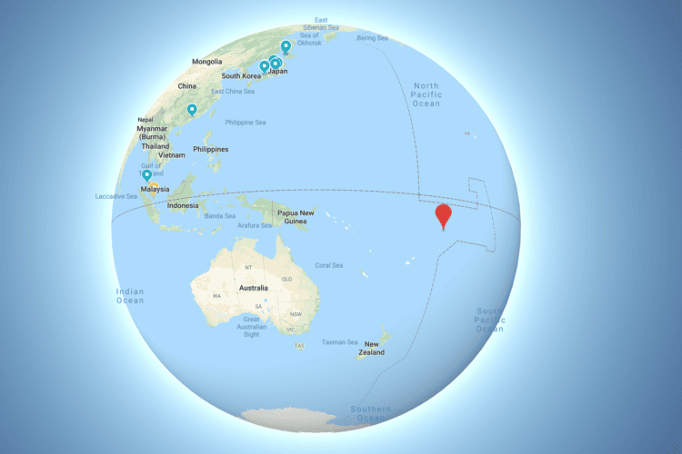 Location of Tokelau