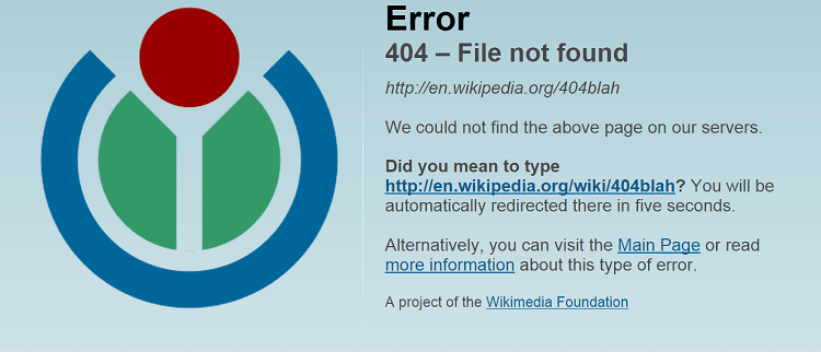 wikipedia 404